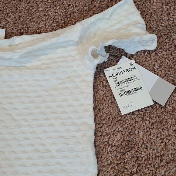 BP Blue Ivory off shoulder crop top - Picture 3 of 4